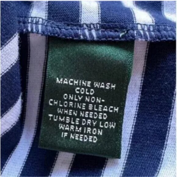 NWT Lauren Ralph Lauren Women's Ponte Knit Stripe Blazer Navy Blue White Size PL - Picture 12 of 13